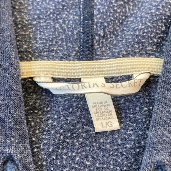 Victoria’s Secret Classic Zip Hoodie Jacket Ombre Glitter Love L - Picture 5 of 9